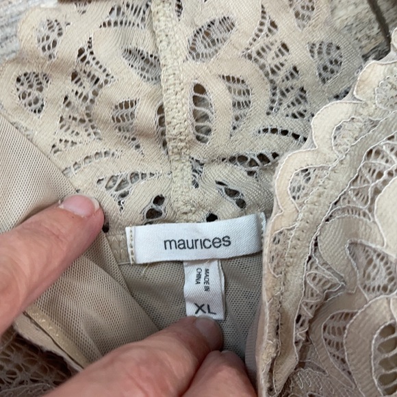 Maurices-Vintage Lace Racerback Bralette in Nude-Women’s size XL - Picture 2 of 10